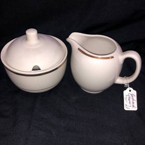 Continental creamerand sugar bowl(PORC733)