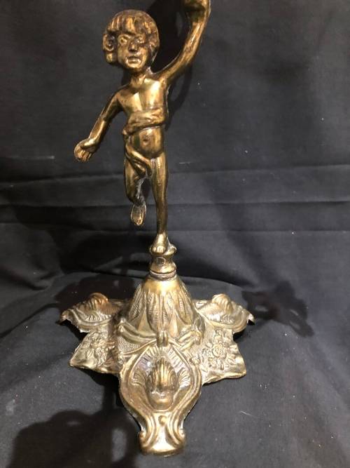 Baroque brass candelabra cherub(BRS91)
