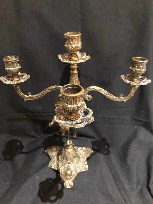 Baroque brass candelabra cherub(BRS91)