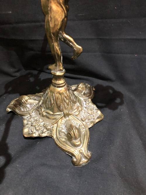 Baroque brass candelabra cherub(BRS91)