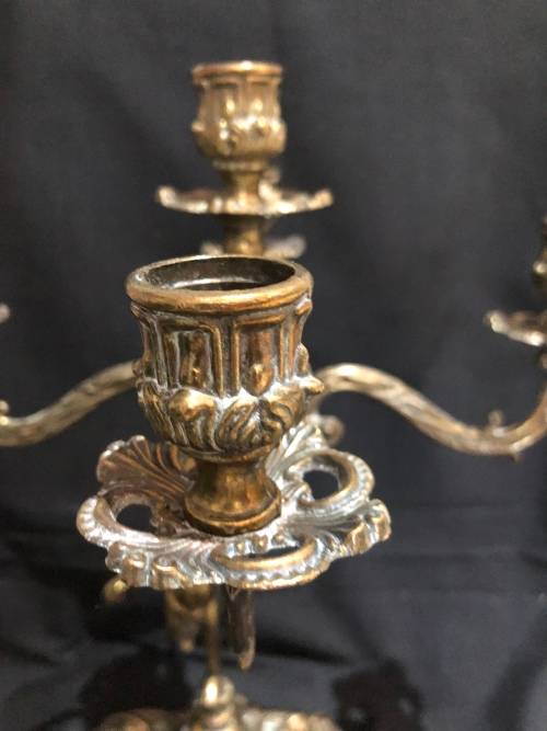 Baroque brass candelabra cherub(BRS91)