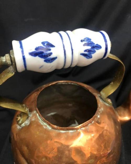 kettle copper porcelain handle