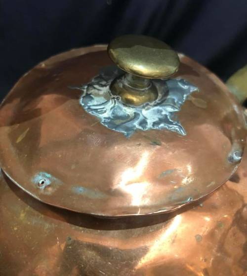 kettle copper porcelain handle