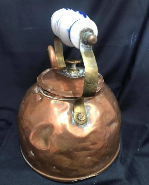 kettle copper porcelain handle