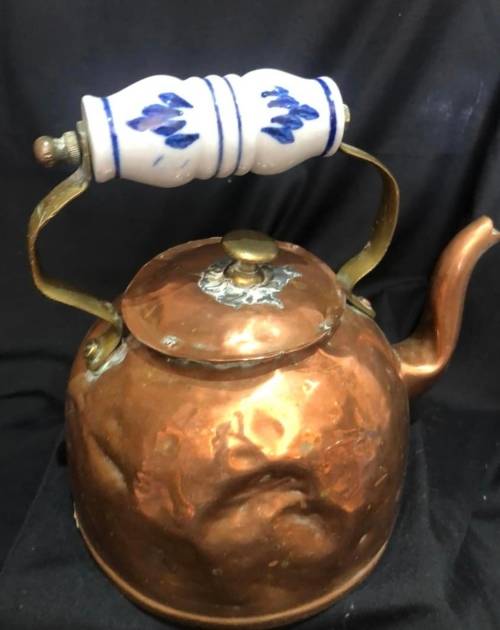 kettle copper porcelain handle