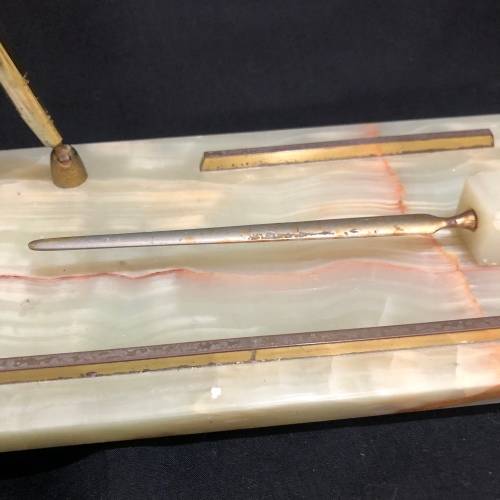 Desk organizer marble