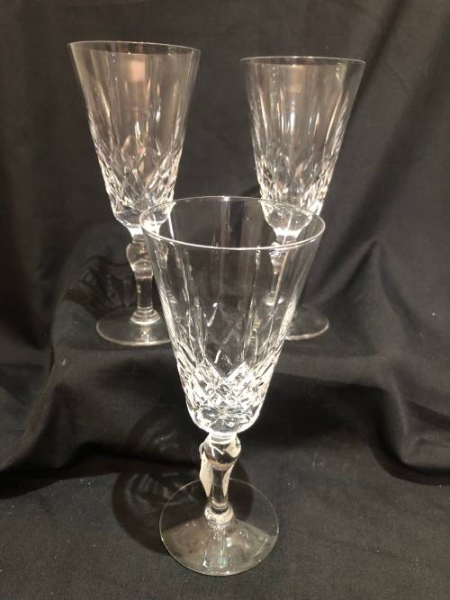 Glasses Stuart Crystal champagne flutes each