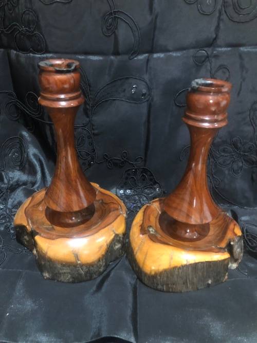 Candle holders Olive Wood