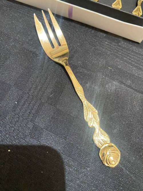 Cake forks Eetrite gold plated(B)