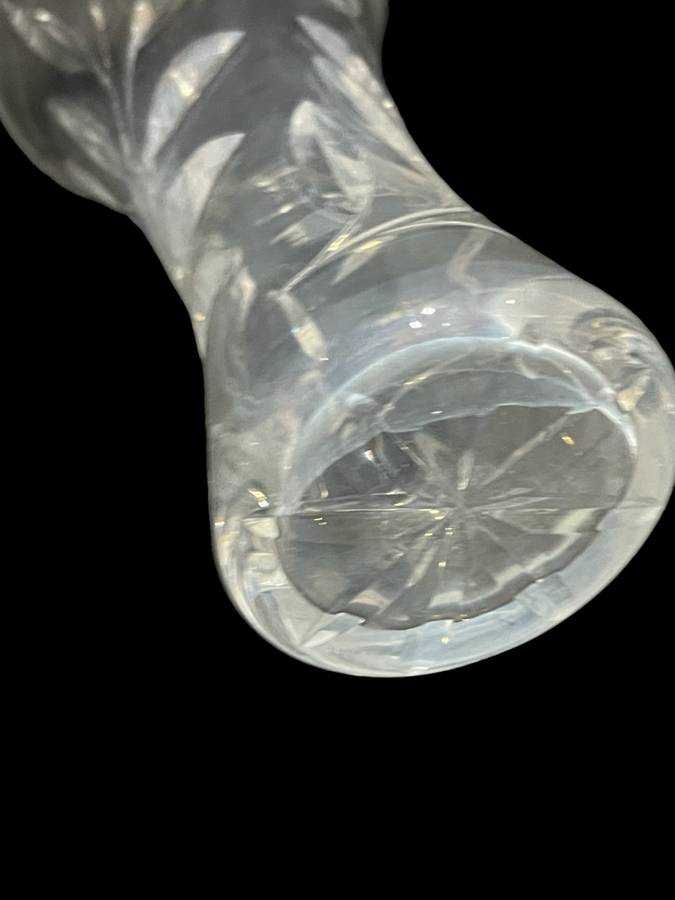 Vase Czech rose cut crystal(F)