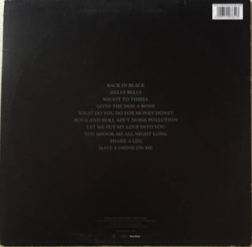 AC/DC - Back In Black Vinyl Lp Europe 2003.