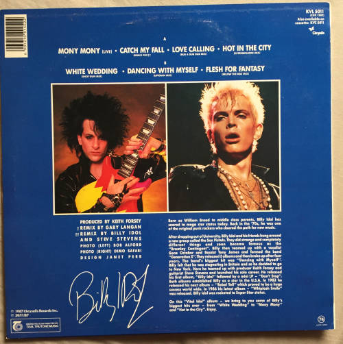 Billy Idol - Vital Idol Limited Edition SA Vinyl LP