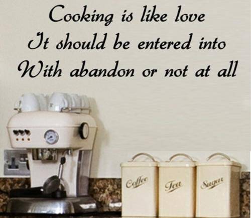 VINYL DECAL - COOK LIKE LOVE INSPIRATIONAL QUOTE TYPE 6 - WALL ART