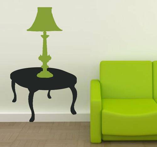 VINYL DECAL - TABLE & LAMP COMBO - WALL ART