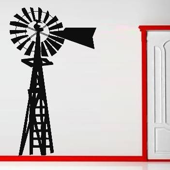 VINYL DECAL - WINDMILL TYPE 1 - WALL ART*