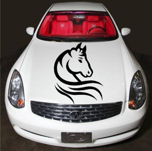 VINYL DECAL - HORSE HEAD CAR DECAL - CAR ART