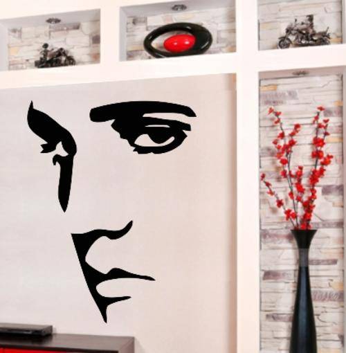 VINYL DECAL - ELVIS FACE - WALL ART*