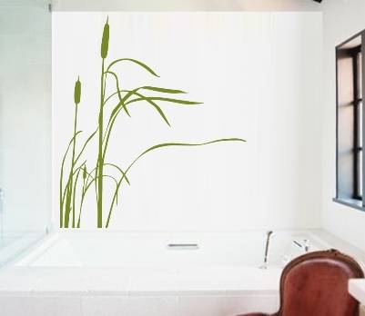 VINYL DECAL - BULRUSHES - WALL ART - CHOOSE COLOUR*