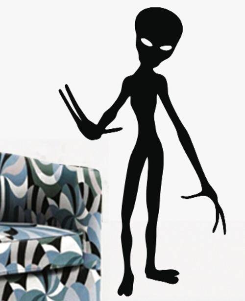 VINYL DECAL - ALIEN 2 - WALL ART - CHOOSE COLOUR