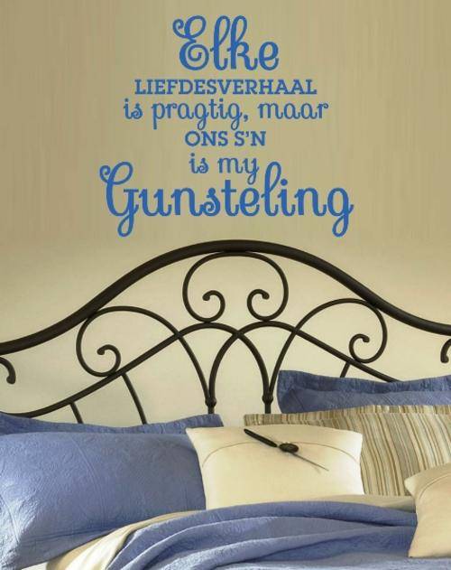 FREE SHIP/LOW COURIER - LIEFDESVERHAAL AFRIKAANSE KWOTASIE 1 - WALL STICKER - 60+ COLOURS