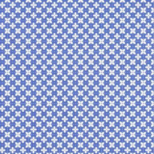 Scrapbooking Paper 30cm x 30cm - Blue & White Flowers - Crafts Scrapbooking