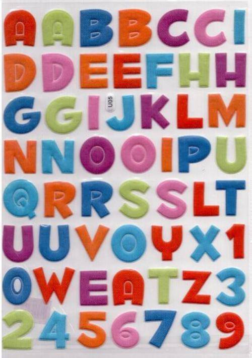 Puffy Glitter Alphabet Stickers - Crafts Scrapbooking