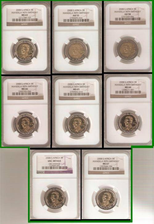 ## A CRAZY  SPECIAL ON A N/MANDELA 2008 B/DAY SET NGC GRADED###