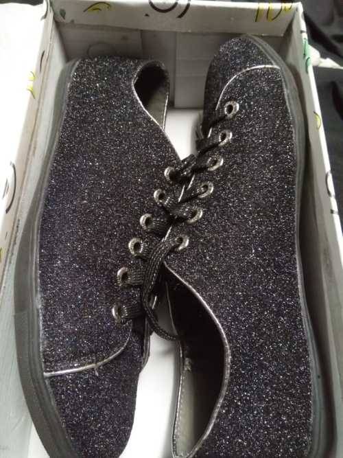Black Glitter Sneakers