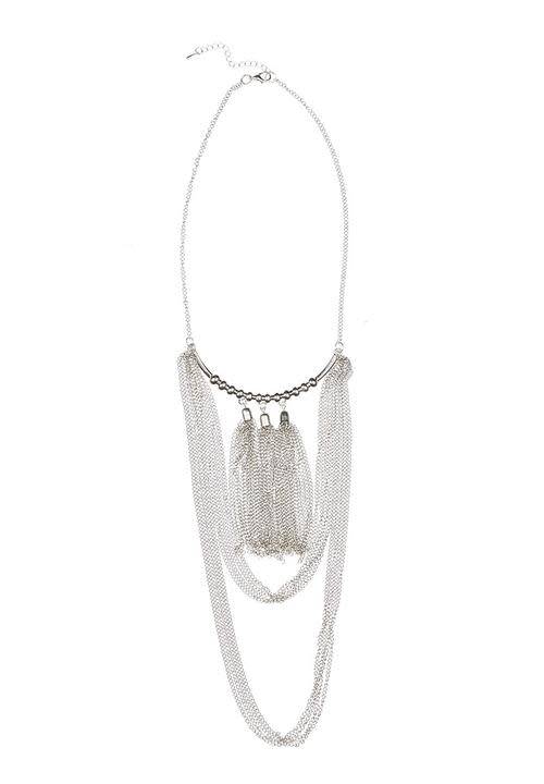 Silver Tassel chain Necklace