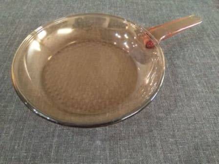 French Vintage Glass Frying pan New