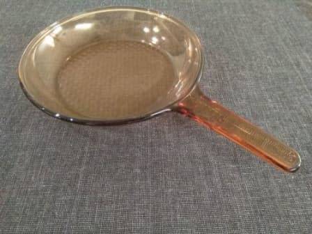 French Vintage Glass Frying pan New