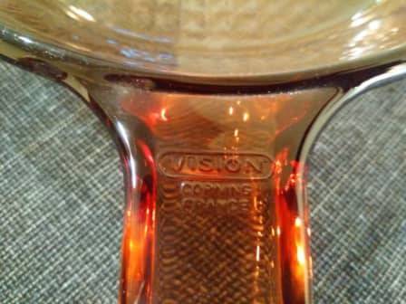 French Vintage Glass Frying pan New