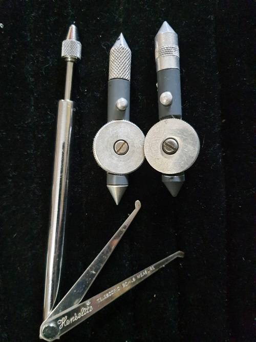 3 VINTAGE CENTER LINE AND BOWL MEASURING TOOLS