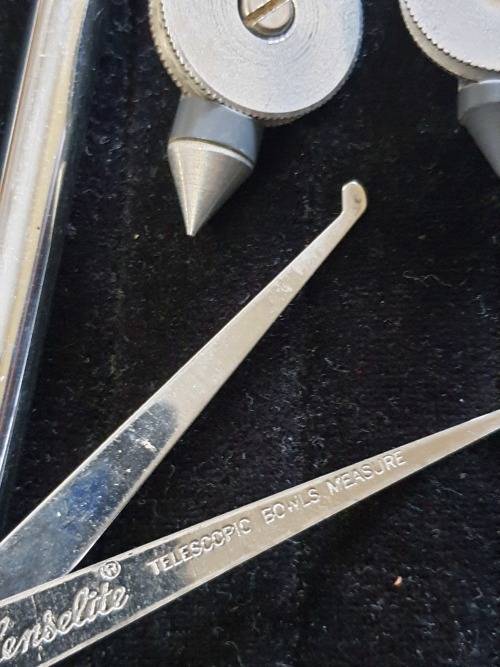 3 VINTAGE CENTER LINE AND BOWL MEASURING TOOLS