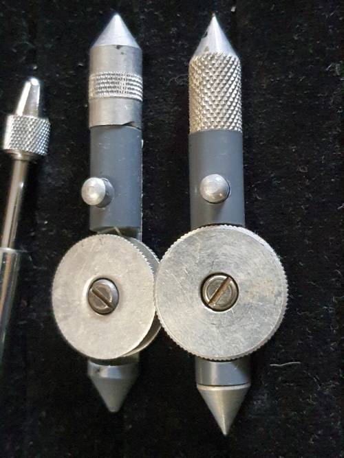 3 VINTAGE CENTER LINE AND BOWL MEASURING TOOLS