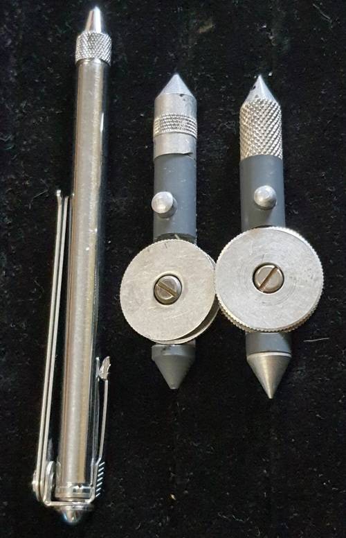 3 VINTAGE CENTER LINE AND BOWL MEASURING TOOLS
