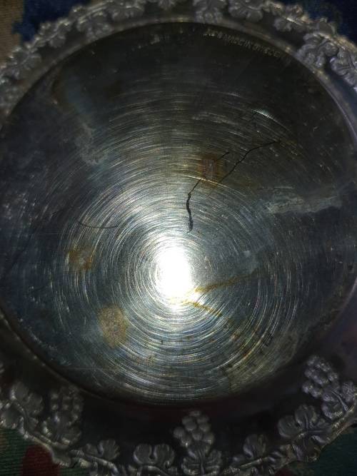 10 ROUND CANOP`E SILVER PLATED ON BROZE FINGER PLATES MADE IN SWEDEN