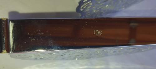 TWO STAINLESS STEEL ORNATE DESIGNED SERVIETTE HOLDERS IN MINT CONDITION SOLD AS IS