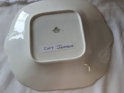 AN ANTIQUE CIRCA 1934 AINSLEY BONE CHINA ENGLAND SERVING TRAY AND A CREAMER