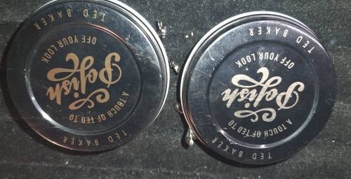 TWO RARE VINTAGE TED BAKER MENS CUFFLINKS SOLD AS IS