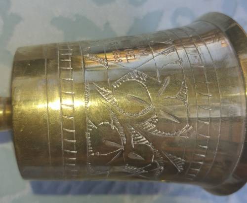 A COLLECTION OF JEWISH WINE SILVER PLATED INGOTS SOLD AS IS