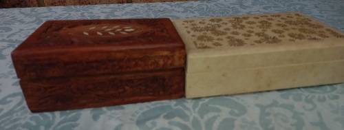 A VINTAGE JOBLOT JEWELRY BOXES SOLD AS IS
