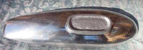 AN ART DECOR FINGER FOOD ALUMINUM ALLOY SERVING TRAY SOLD AS IS