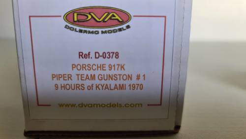 DVA Dolermo 1/43 Porsche 917 K # 1 Piper Team Gunston 9 hrs Kayalami1970 Rf 0378