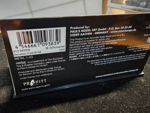 Michael Schumacher Benetton B194 1994