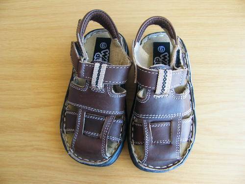 HIGH QUALITY NR 6 BROWN BOY SANDALS.
