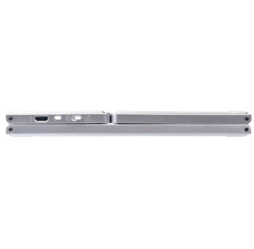 Foldable Bluetooth Keyboard with Touchpad White and Black