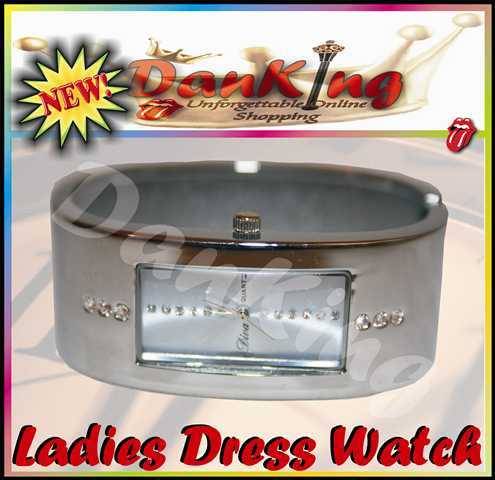 Stunning Silver & Blue Diva Bracelet Watch with simulated diamonds !!!