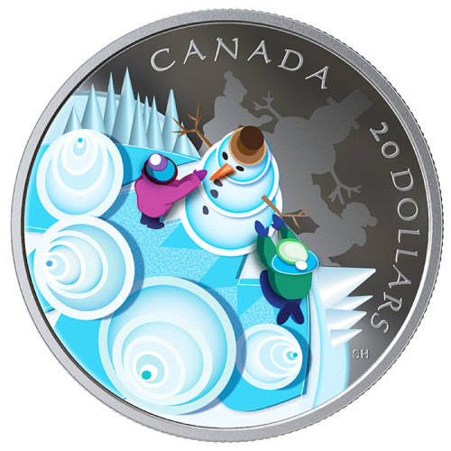 2019 $20 Fine Silver Coin Mystical Snow Day