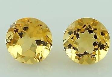 AA  Grade Lemon Quartz Rounds 3.70 ct total 8 mm